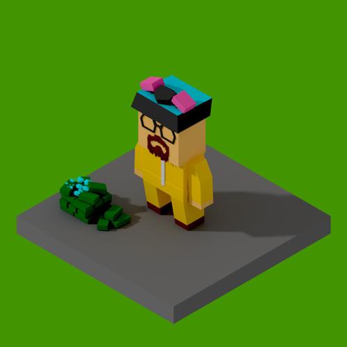 Low poly Walter White preview image